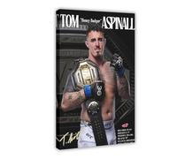 THCTCA Tom Aspinall - Poster su tela, motivo: Honey Badger Fighter, decorazione per camera da letto, ufficio, camera da letto, regalo, con cornice, 50 x 75 cm