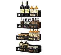 THCTYRP Portaspezie magnetiche, portaspezie, set di 4 pezzi, scaffale magnetico, frigorifero, non necessita di foratura, scaffale da cucina