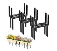 THCTYRP Supporto per fioriera a forma di H senza fori, adatto per ringhiere da balcone da 1,5 a 32 cm e fioriere da 15 a 23 cm, in ferro robusto, spessore 3 mm, larghezza 2 cm, altezza 22 cm (set da 6