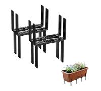 THCTYRP Supporto per fioriera a forma di H senza fori, adatto per ringhiere da balcone da 1,5 a 32 cm e fioriere da 15 a 23 cm, in ferro robusto, spessore 3 mm, larghezza 2 cm, altezza 22 cm (set da 4