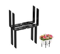 THCTYRP Supporto per fioriera a forma di H senza fori, adatto per ringhiere da balcone da 1,5 a 32 cm e fioriere da 15 a 23 cm, in ferro robusto, spessore 3 mm, larghezza 2 cm, altezza 22 cm (set da 2