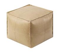 Thdsubb Fodera per pouf ottomano non imbottita pelle impermeabile Poggiapiedi Imbottito Coprisedile per soluzioni di stoccaggio (Champagne)