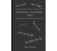 The 2026 Inspire & Focus Planner: A dark motivational edition featuring multiple uplifting quotes, structured monthly planning, daily organization, ... spreads, and reflective note sections.