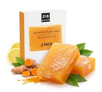 The 216 Shop Sapone in barra per rimuovere le macchie scure con acido kogico, vitamina C, retinolo, collagene e curcuma. Complesso giapponese originale con acido ialuronico, vitamina E, burro di