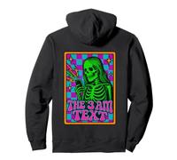 The 3 AM Text Retro Skeleton Vibrante Scacchi Humor Art Felpa con Cappuccio
