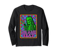 The 3 AM Text Retro Skeleton Vibrante Scacchi Humor Art Maglia a Manica