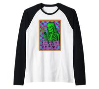 The 3 AM Text Retro Skeleton Vibrante Scacchi Humor Art Maglia con Maniche Raglan