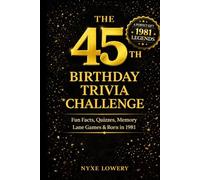 The 45th Birthday Trivia Challenge: Fun Facts, Quizzes, Memory Lane Games & Born in 1981