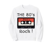 The 80's Rock - Nastro a Cassetta per Camicia, Stampa Nera Felpa