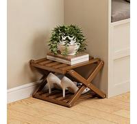 The 9-Tier No-Assembly Bamboo Rack,Foldable Vertical Shoe Organizer for Small Spaces,Narrow Freestanding Storage Shelf for Entryway,Rack for Entryway,Closet,Apartment,Dorm & Home Office (#B,2-Tier)