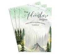 The Adventure Begin - Set di 40 biglietti d'invito per baby shower, design adorabile, carta di alta qualità, perfetti per feste di neonati o ragazze, 12,7 x 17,8 cm