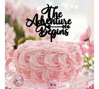 The Adventure Begins Mr And Mrs Topper per torta nuziale personalizzato elegante sposa e sposo topper per torta per anniversario di matrimonio forniture per feste regali di nozze per coppia acrilico