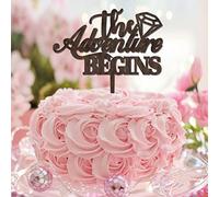 The Adventure Begins Mr & Mrs Cake Toppers Marrone Legno Personalizzare Romantico Sposa E Sposo Cake Topper Per Nuziale Doccia Addio Al Nuziale Forniture Per Festa Nuziale Regali Per Lui/Lei