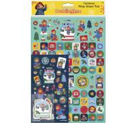 The Adventures of Paddington Christmas - Confezione di adesivi per Natale, 3 tipi di adesivi (circa 150 in totale), riutilizzabili su superfici non porose