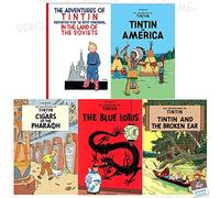 The Adventures of Tintin Collection Series 1 : 5 Books Set With Gift Journal (Tintin in the Land of the Soviets, Tintin in America, Cigars of the Pharaoh, The Blue Lotus, The Broken Ear)