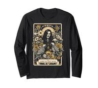 The African Grey Mom Parrot Tarocchi Scheletro Strega Luna Maglia a Manica