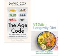 The Age Code The New Science of Food and How it Can Save Us By David Cox & The Vegan Longevity Diet By Iota 2 Books Collection Set