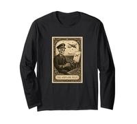 The Airplane Pilot Tarocchi Carta Fly Aereo Spooky Gothic Witchy Maglia a Manica