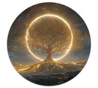 The Albero della Vita Shines with Golden Light Puzzle 1000Pcs Decorazione Per La Casa. Rilassamento E Intelligence Per Adulti E Bambini Da 14 Anni 1000pcs (67.5x67.5cm)