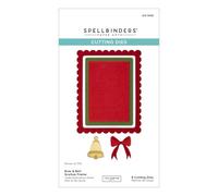 The All About Christmas Collection by Lisa Horton - Fustelle con cornice smerlata con fiocco e campanella