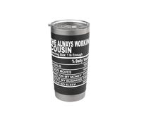 The Always Working Cousins: Valori Nutrizionali, Cugini, Uomini, Donne Bicchiere termico in acciaio inox doppia parete