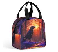 The American Crow - Borsa termica per il pranzo, a tenuta stagna, per lavoro, viaggi, attività all'aperto