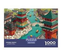 The Ancient Chinese City 1000 Pezzi Cartone Robusto Puzzle Dream City Immagini Vibranti Gioco Creativo Puzzle Decorazioni Per La Casa 70x50cm/1000pcs