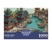The Ancient Chinese City 1000 Pezzi Cartone Robusto Puzzle Dream City Immagini Vibranti Gioco Per Famiglie Puzzle Decorazioni Per La Casa 38x26cm/1000pcs