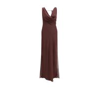 The Andamane Brown Silk Long Dress - IT42 | L