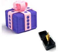 The Annoying Present with Middle Finger, Just for You Medio Finger in a Box W, Custodia a puzzle con viti, scherzo divertente a sorpresa per adulti, contenitore novità (viola)