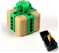 The Annoying Present with Middle Finger, Just for You Medio Finger in a Box W, Custodia puzzle con viti, scherzo divertente a sorpresa per adulti, contenitore novità (giallo)