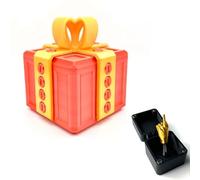The Annoying Present with Middle Finger, Just for You Medio Finger in a Box W, Custodia puzzle con viti, scherzo divertente a sorpresa per adulti, contenitore novità (arancione)
