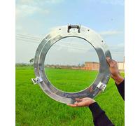 THE ANTIQUE HOUSE Oblò Marino Finestra 22,9 cm Nautical Decorazione Marittima Nautico Argento Trasparente Oblò