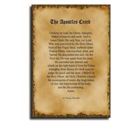The Apostles Creed Poster Vintage Parchment Wall-Art