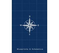 The Architect's Blueprint Journal: A Lined Notebook for Schematics, Design Ideas and Technical Drawing: 70 White Pages | 6x9 Inches | Vintage ... Softcover for Designers and Engineers