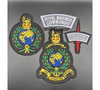 The Arma Di Royal Marines Patch Ricamato Motociclista Toppa Set Di 4