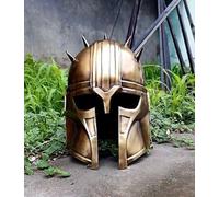 The Armorer Mandalorian Helmet Wearable Solid Metal Larp Cosplay Warrior Helmet