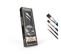 The Army Painter GameMaster - Kit di pennelli per terreno, 4 spazzole, per pittura XPS Foam MDF Board Scenery o Wargaming Terrain: pennello a secco grande, pennello medio, spazzola per lavaggio,