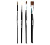 The Army Painter GameMaster - Kit di pennelli per terreno, 4 spazzole, per pittura XPS Foam MDF Board Scenery o Wargaming Terrain: pennello a secco grande, pennello medio, spazzola per lavaggio,