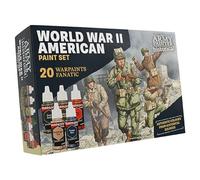 The Army Painter, Historical: WWII American Paint Set, 20 x 18 ml Warpaints Fanatic: 14 acrylic, 4 Washes, 1 Effect & 1 Metallic - Vernici per miniature forze USA WWII