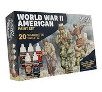 The Army Painter, Historical: WWII American Paint Set, 20 x 18 ml Warpaints Fanatic: 14 acrylic, 4 Washes, 1 Effect & 1 Metallic - Vernici per miniature forze USA WWII