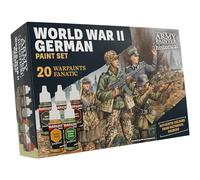 The Army Painter, Historical: WWII German Paint Set, 20 x 18 ml Warpaints Fanatic: 14 acrylic, 4 Washes, 1 Effect & 1 Metallic - Vernici per miniature per ricreare il Blitzkrieg