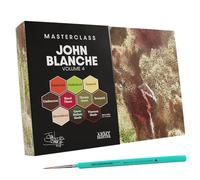 The Army Painter, Masterclass John Blanche Volume 4 Paint Set Combo, 8 × 18 ml Warpaints Fanatic, 2 Wash, 1 pennello e 1 stampa artistica - Set di colori per modelli e wargame in miniatura