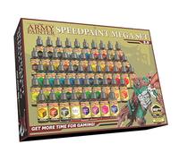 The Army Painter, Speedpaint Mega Set 2.0, 50 x 18 ml Colori Acrilici, incl. 3 metallici, 1 medium e 1 pennelli - Colori modellismo per Dnd e Warhammer 40k