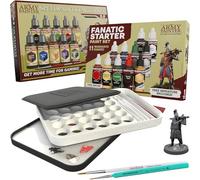 The Army Painter, Starter Bundle Plus+, kit di pittura per principianti, include: Speedpaint 2.0 e Warpaints Fanatic Starter Set, Wargamers XL Wet Palette e 2 pennelli - ideale per DnD e Warhammer.