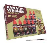 The Army Painter Warpaints Fanatic: Washes Set Combo, Set di 10 Vernici Acriliche in Bottiglie con Contagocce da 18ml per Lavare e Ombreggiare Modelli in Miniatura, Più 1 Pennello per Base Gratuito