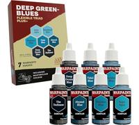 The Army Painter, Warpaints Flexible Triad PLUS+: Deep Green-Blues, 7 x 18 ml - Vernici hobbistiche di qualità per miniature per Dungeons and Dragons e miniature di Warhammer.