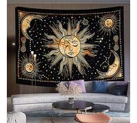THE ART BOX Poster decorativo da parete, decorazione per camera da letto, stile astico, arazzo da parete, decorazione boheme, decorazione da parete, soggiorno, 100% cotone, sole, 77 x 100 cm, colore: