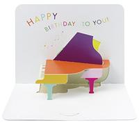 The Art file fold design biglietto d' auguri - Happy Birthday piano