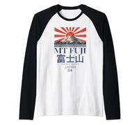 The Art of Print by MCMA - Digitally Enhanced Art: Maglia Unisex Grafica Mt Fuji Tokyo Giappone Harajuku Y2K Moda Maglia con Maniche Corte Nero Taglia S